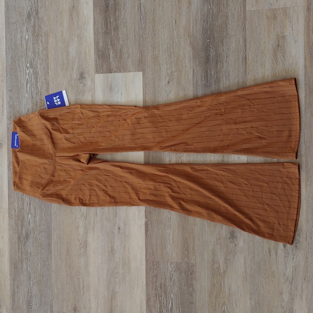 NWT JoyLab Women's High Rise Flare Extra Long Leggings Brown Size XS